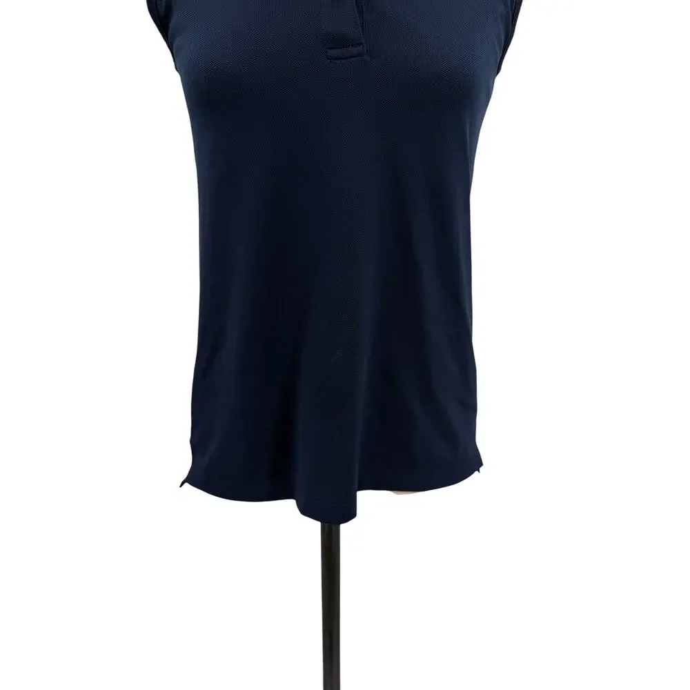 Tory Sport by Tory Burch Sleeveless Golf Polo Shirt Navy Blue Size XS